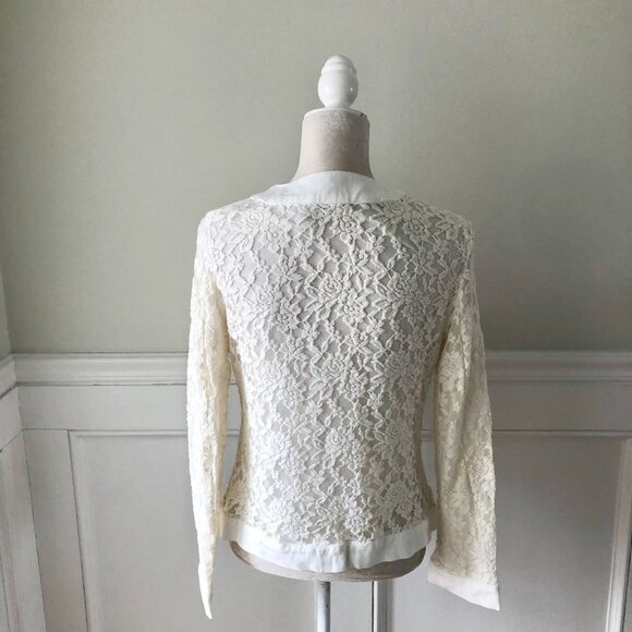 Monoreno NWT Ivory Lace Jacket Cardigan M - Picture 5 of 5